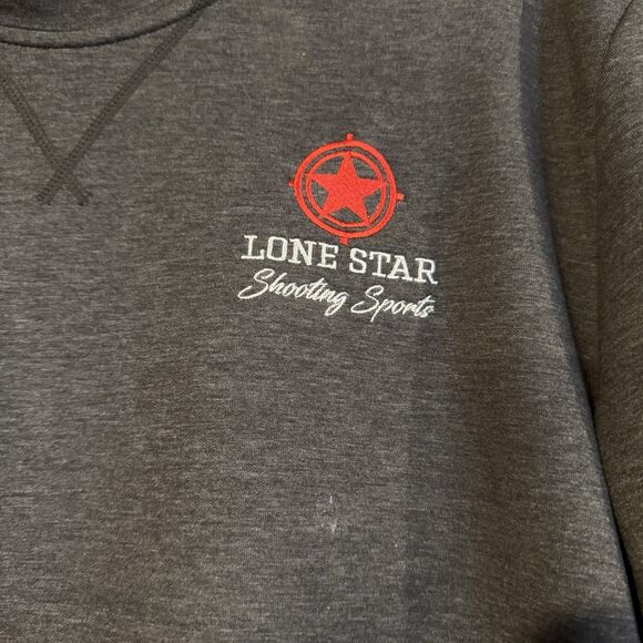 32° HEAT Lone Star Shooting Sports L Sweatshirt Dark Grey Pullover Crewneck Warm - Picture 2 of 8